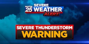 Severe thunderstorm warning issued for parts of Massachusetts