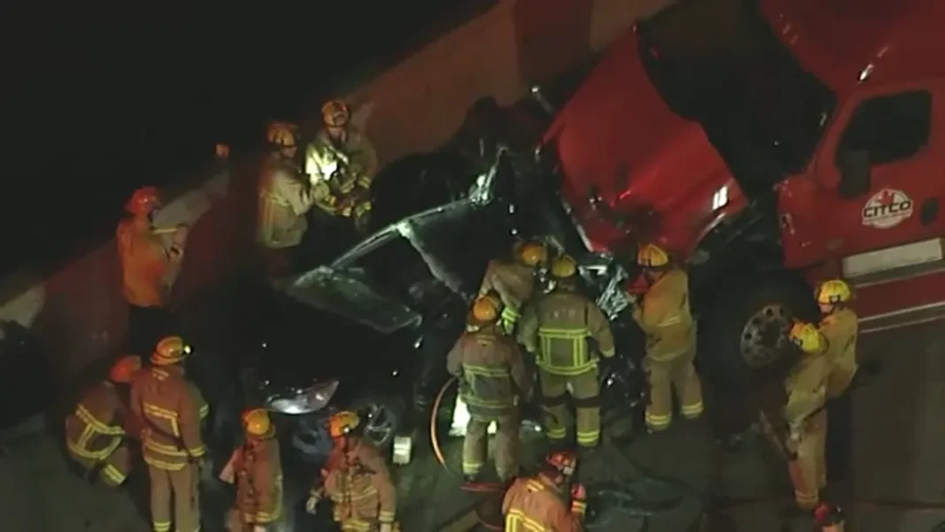 3 killed in crash involving semi-truck on 210 Freeway in Sunland area