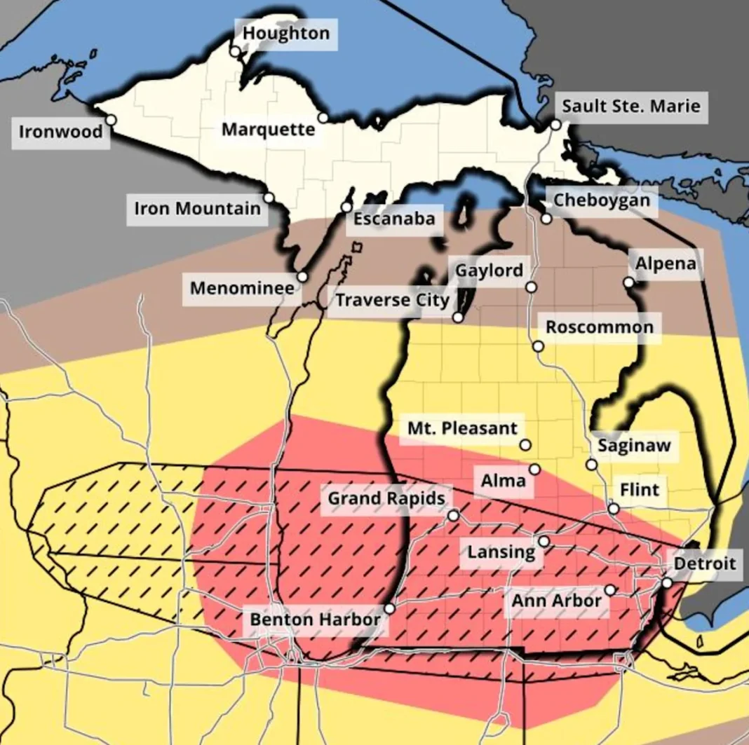 Strong tornadoes, giant hail possible for 6 million Michiganders, timeline is clear cut